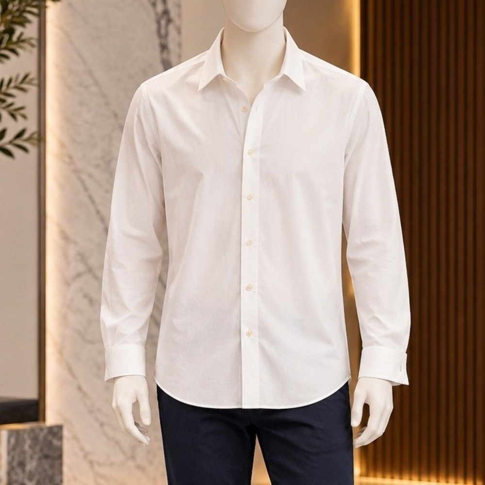 Brooks Brothers Mens Button Down Shirt White Textured Monogram Custom Size Large